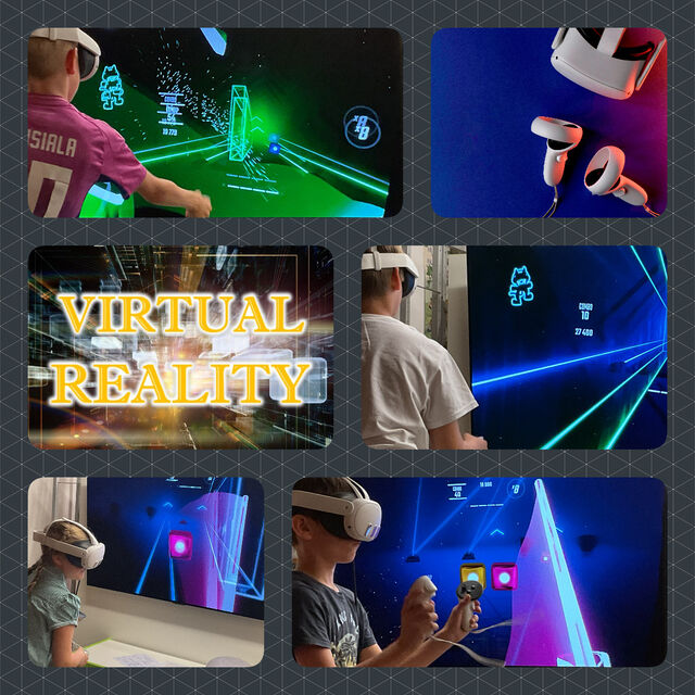 Collage mit Teilnehmer aus der Gaming Veranstaltung mit Virtual Reality